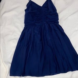 XS Navy Silk Parker Dress